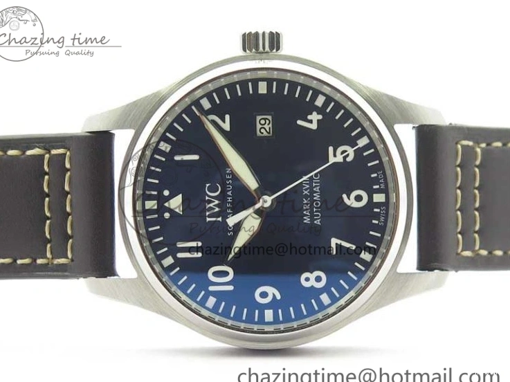 MIROTIME 1229 MARK XVIII Le Petit Prince IW327004 SS FKF 1:1 Best Edition Blue Dial On Brown Leather Strap Trendsetting 7117